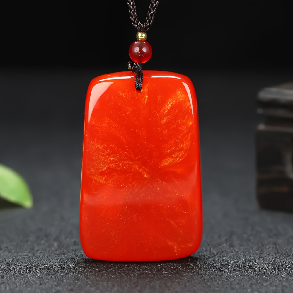 TEMU Ciondolo in resina naturale, accessorio per collana con tag , ciondolo unisex