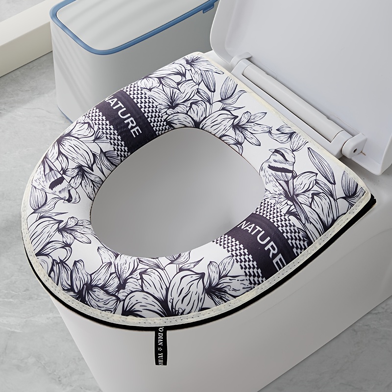 Vintage Toilet Seat Cover, Soft And Comfortable, No Fatigue From Prolonged Sitting, Fashionable Toilet Cover, Suitable For , Suitable For Bathrooms, 1pc