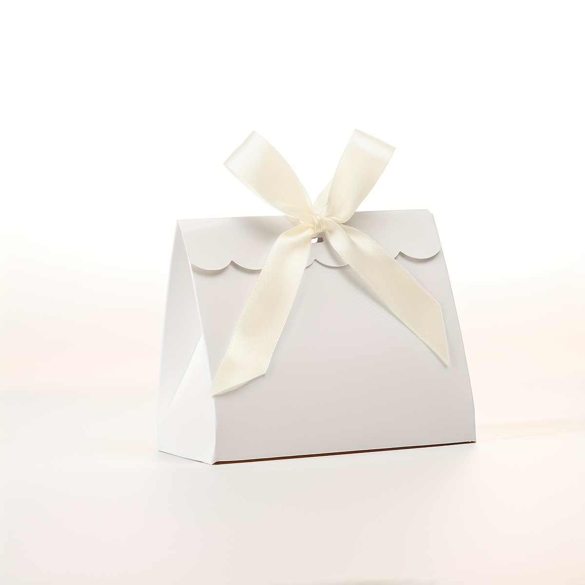 Image of Gift For Her/him 10pcs Mini White Gift Boxes, With Colorful Ribbons - Perfect For Birthday Party Gifts, Crafts, And Elegant Wedding Display Gift Boxes, In Colors For You From