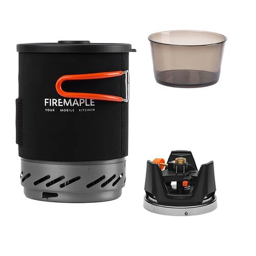 portable gas stove system lightweight windproof stove with heat pot for outdoor camping hiking and survival