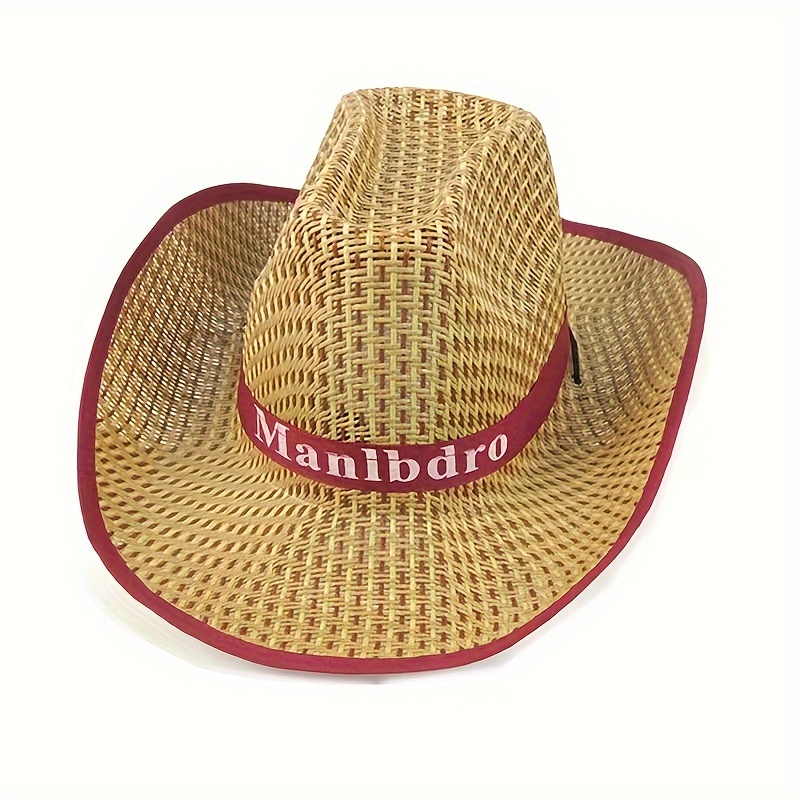 Generic Summer Men's Casual Hat Western Cowboy Hat Farmer Straw Hat  Traveling-Cap Bucket Hat Fishing Hat Sun Hat