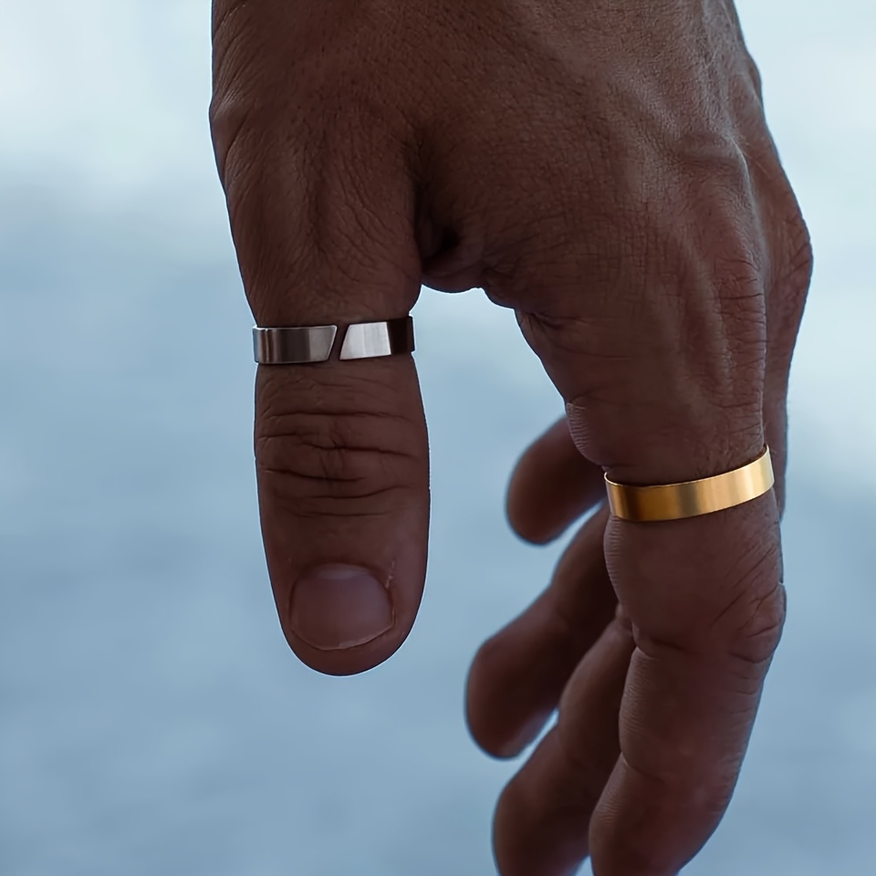 Minimalist Stainless Steel Ring Unisex Retro Durable Everyday