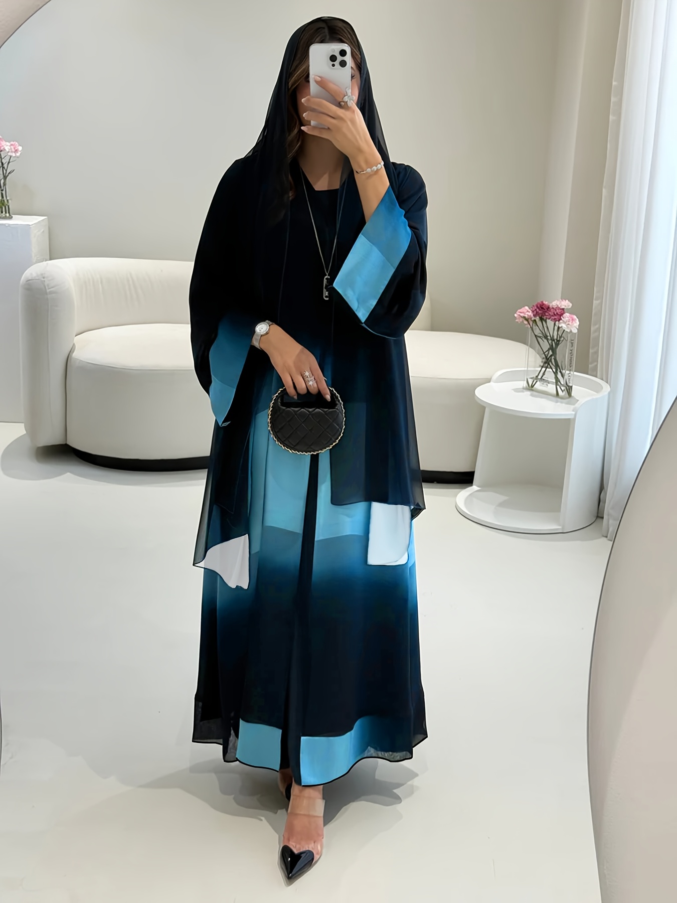 slim fit dress slacks Two pieces set prom maxi dress graduation dress muslim fashion 2024 –  Anna's Couture Dresses main image 1