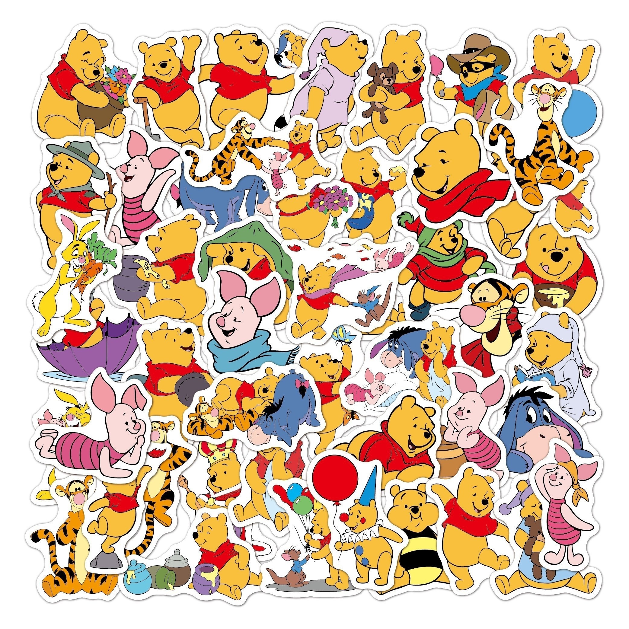 50 Stück Winnie The Pooh Aufkleber Pack Bear Sticker Set