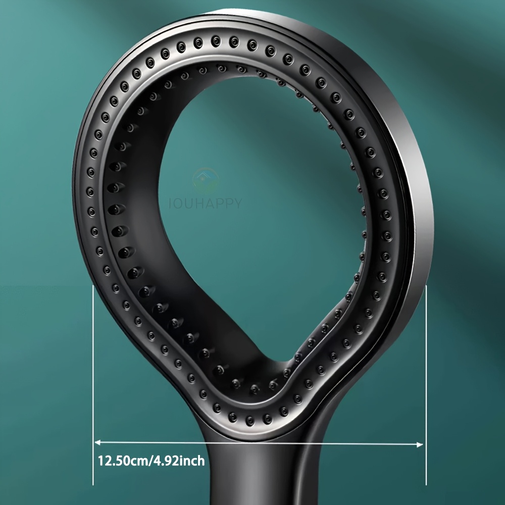 1 szt. Wysokociśnieniowy pierścień serca, wzbudzacz deszczu, głowica prysznicowa - montaż ścianowy, nie wymaga węża, wykończenie malowane, idealny do doświadczenia deszczu w łazience domowej, akcesorium do mieszania kąpieli, akcesorium do prysznica | Nowoczesna głowica prysznicowa deszczowa | Trwała głowica prysznicowa z tworzywa sztucznego