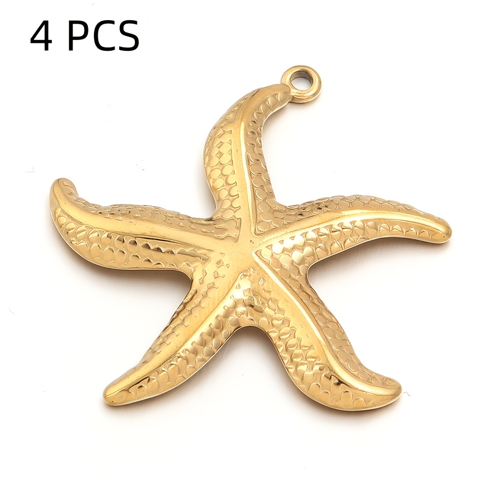 4pcs Ocean Animal Shaped Charms, Cute Decorative Pendants