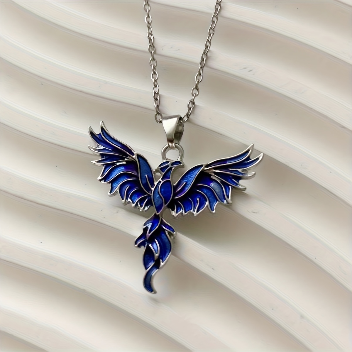 TEMU Phoenix Alloy Pendant Necklace - Elegant -themed Jewelry. Ideal For Daily Wear, Parties, Anniversaries & Special Occasions. Perfect Gift For ,