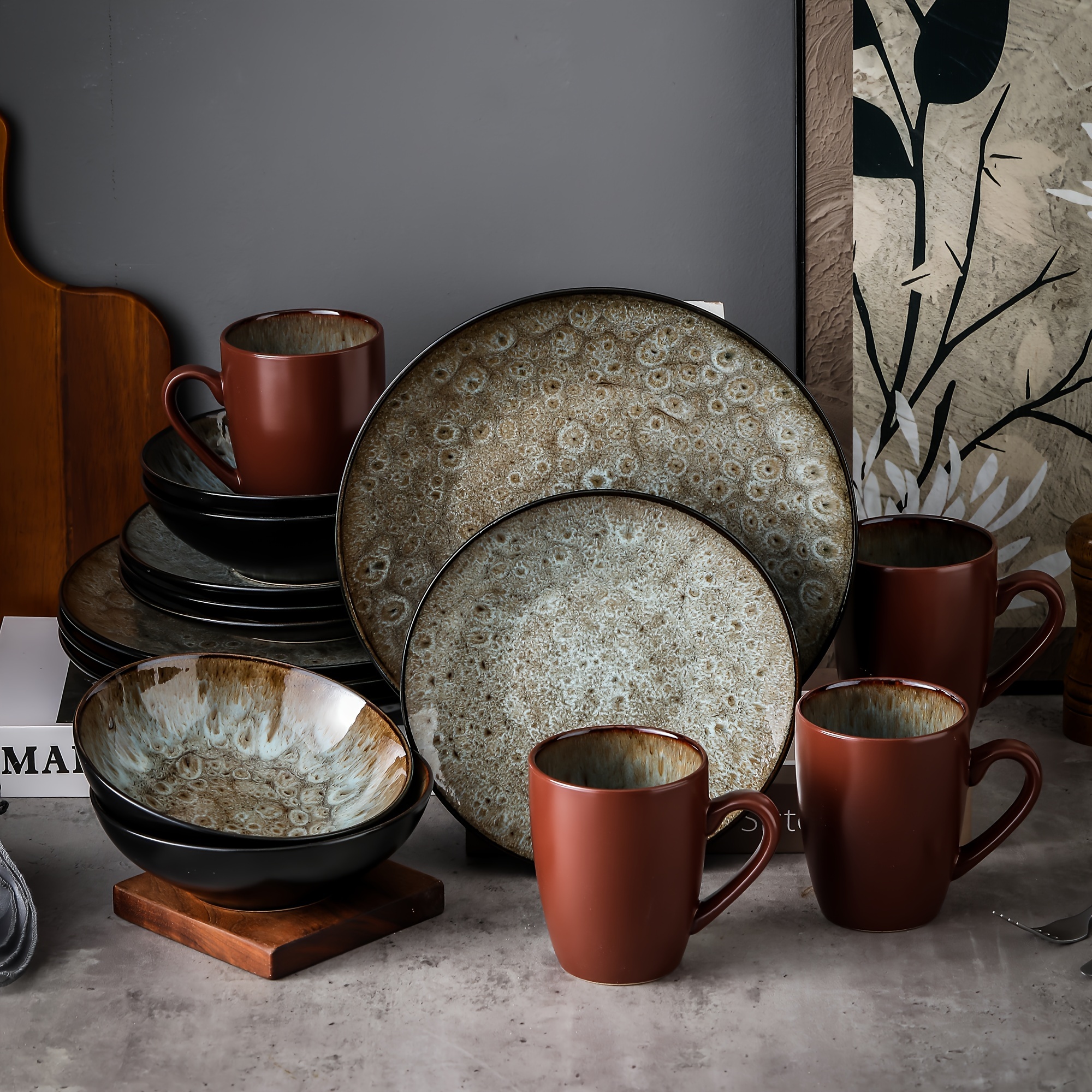 ceramic dinnerware set 32pcs set stoneware dinner set Temu