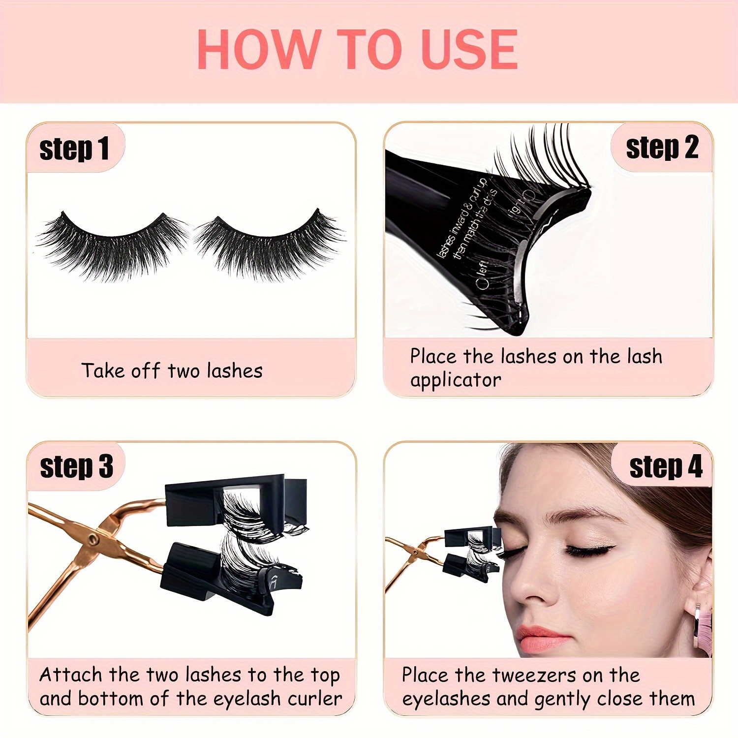 Magnetic Lashes Applicator Magnetic False Eyelashes No glue - Temu