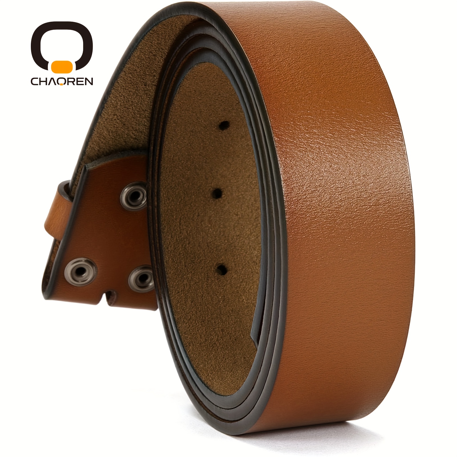 

Chaoren, Western Genuine Leather Belts For Men Without - Cowboy Belt 1.5" Full Grain Leather Belt For Jeans, For Christmas