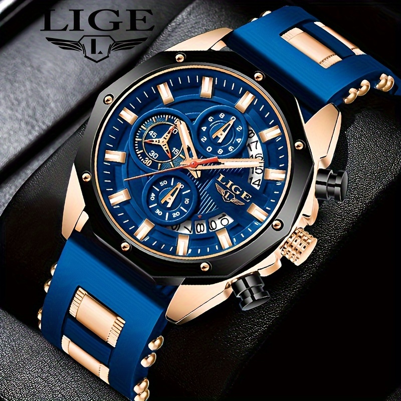 

Lige 2024 . Calendar Quartzwatch. Waterproof Watches. Suitable For To Or Men.