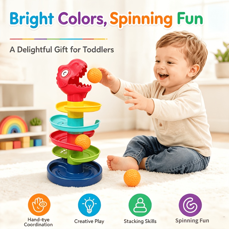 Multicolor Rolling Ball Tower & Track Set