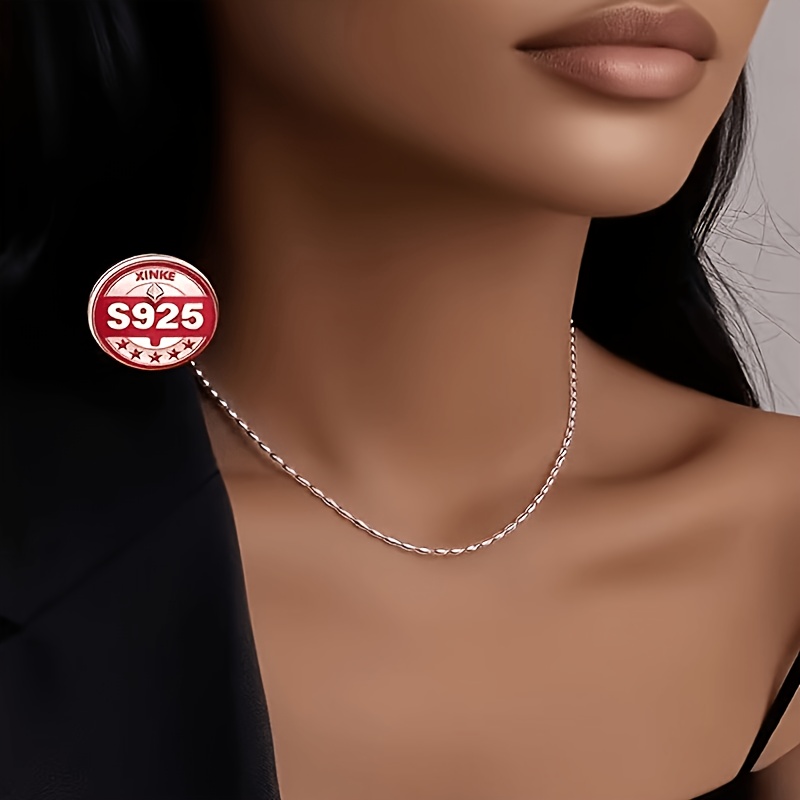 925 Silver Minimalist Rice Grain Necklace, Gift for Girlfriend