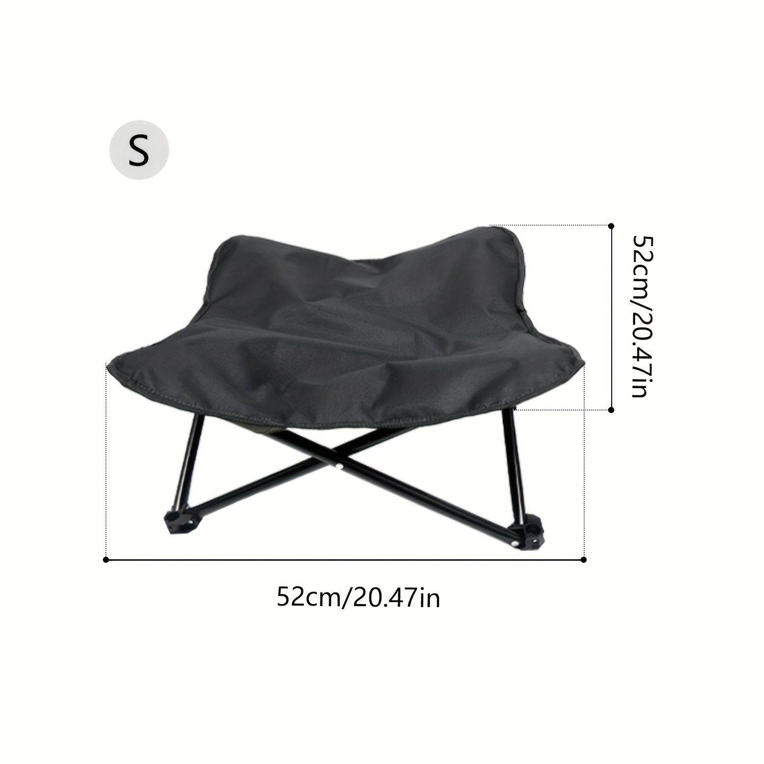 1pc elevated foldable pet bed for   cat sizes durable 600d oxford fabric anti scratch moisture proof x stability   portable breathable design ideal for small to large breeds portable pet bed stability enhancing design moistureproof bed Product details 6