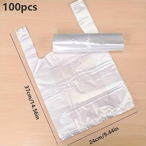 100 db mini műanyag zacsik, fehér átlátszó műanyag zacsik, bevásárló zacsik, 3 méretű műanyag zacsik, eldobható műanyag zacsik, reggeliző zacsik