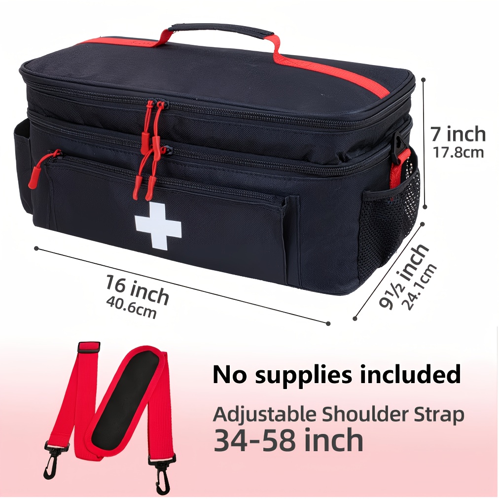 TEMU Travel Medicine Organizer - Medication Storage & Organization - Pill Case Organizer - Home Medicine Storage - Medicine Bag - Travel Kit (no