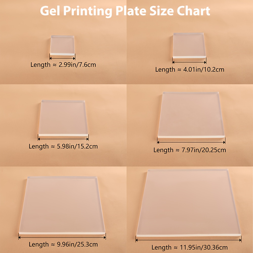 item picture   100 silicone transparent gel printing plate different shape chooses different sizes