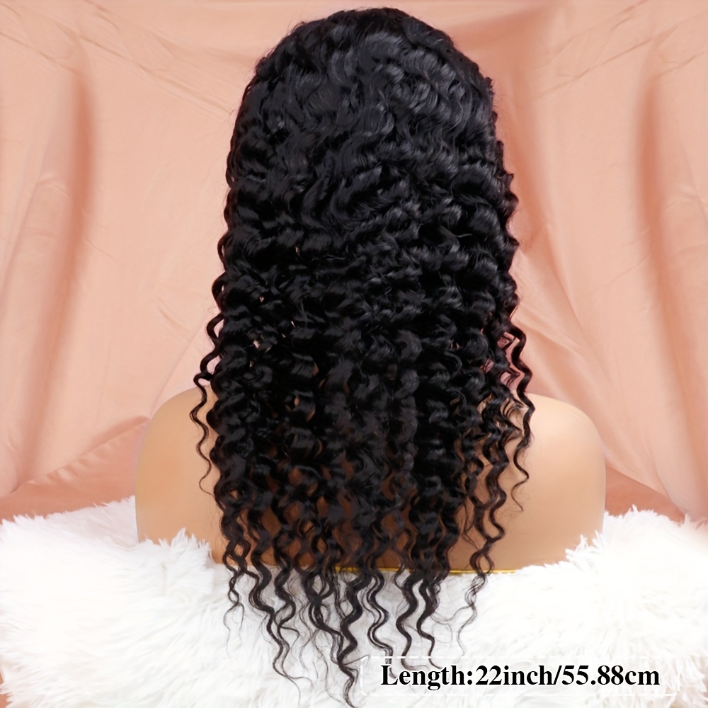 13x4 deep wave hd lace front wigs human hair wigs 180 - Temu display picture 3