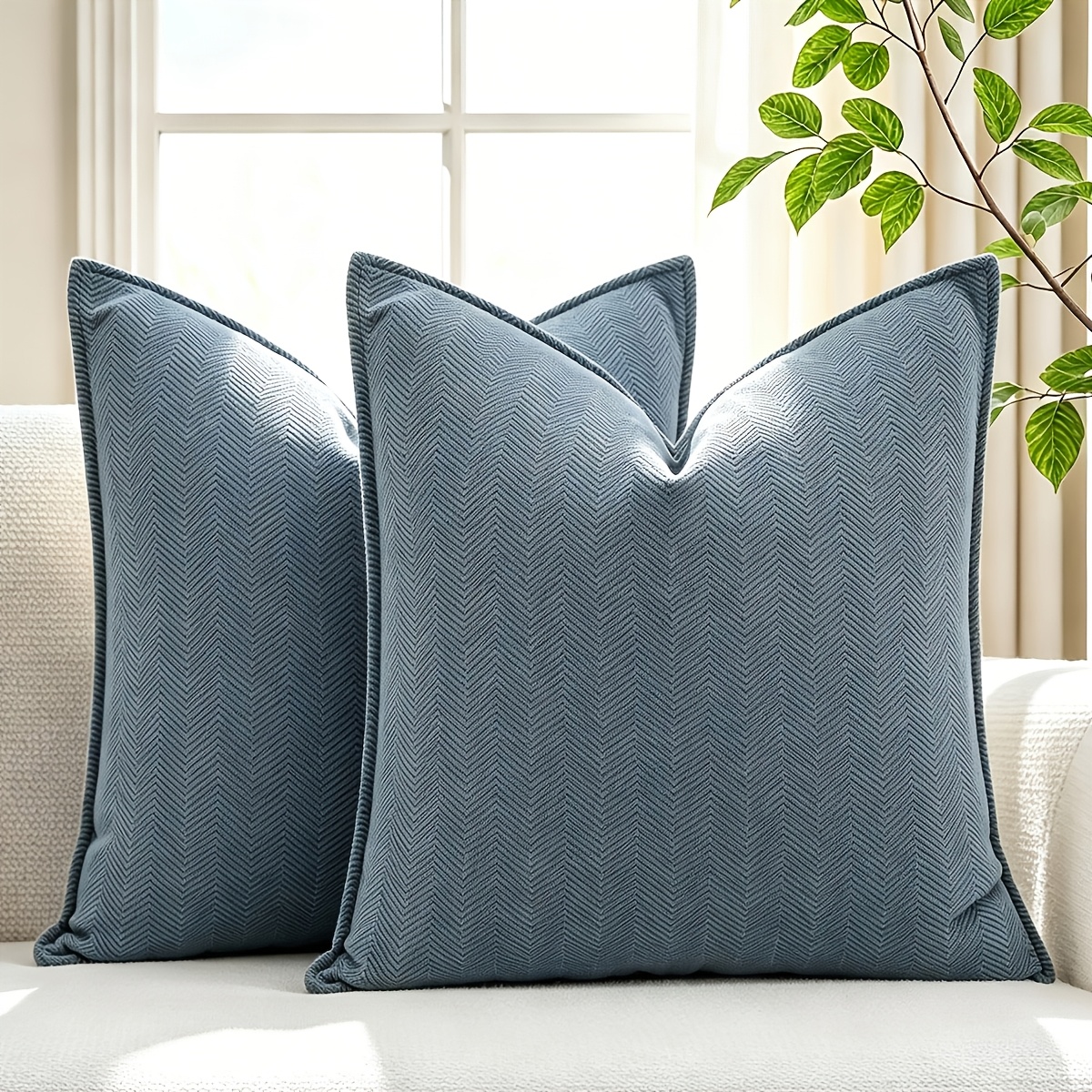 TEMU 2pcs, Chenille Decorative Throw Pillow Covers Boho Neutral Cushion Covers Farmhouse Pillowcases With Elegant Design For Sofa Bedroom Living Room