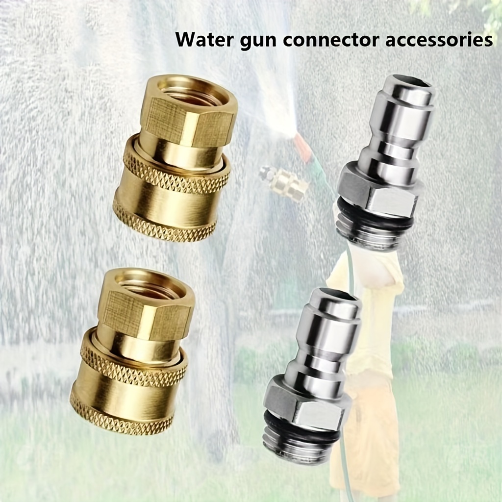 

1set/2set/3set High Pressure Cleaning Machine Water Gun Joint1/4quick Insertion Threaded Industrial Joint