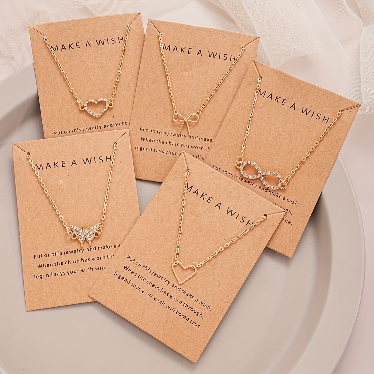 

Set Of 5 Pendant Necklaces For Women - Y2k Fashion Simple And Elegant, Heart Infinity Bow Knot Designs With Rhinestone Accents, Zinc Alloy, Ideal For Daily Wear And Gifting, Versatile For All Seasons