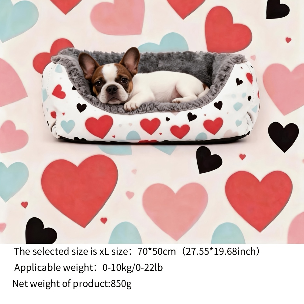 1pc   festival couples valentines day pet bed for dogs and cats multiple sizes gift Product details 5
