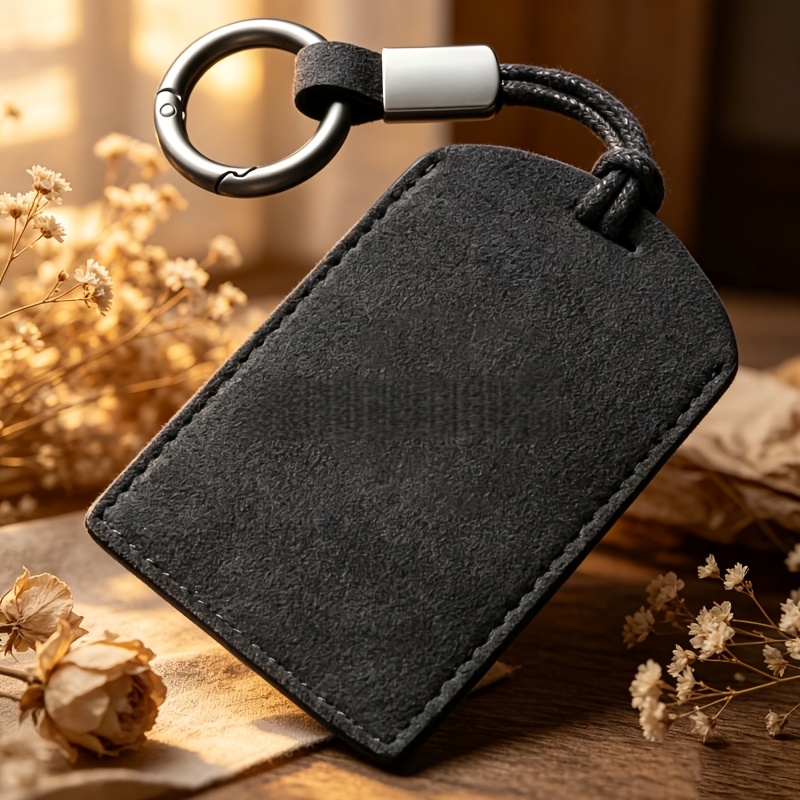 TEMU Personalized Custom Name/logo Classic Universal Car Holder And Keychain, Integrated Protective Case For Elevator/bus/access Control Cards,