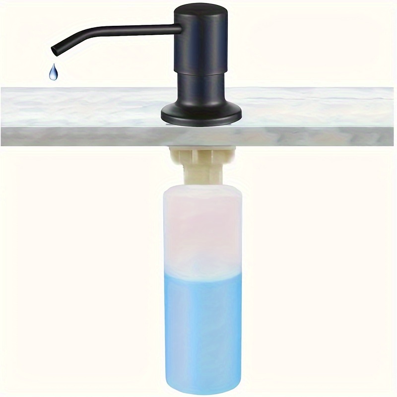 E-shop 17oz Flaschenseifenspender: Küchenspüle Seifenpumpe mit wiederverwendbarer Flasche, integrierter Seifenspender für Küchenspüle, Spülmittel-