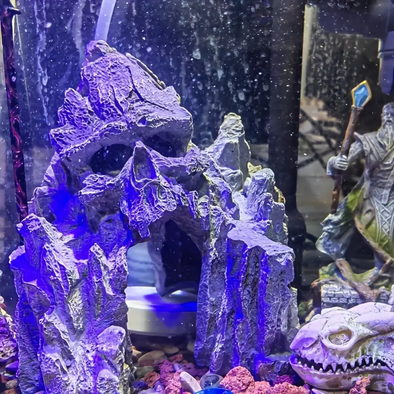 fish tank accessories skull Decorations Dinosaur Decor Resin Aquarium Decoration for Small Betta Fish, Hermit Crab Hideout Caves, Reptile House Ornament : Pet Supplies All you have to do is fix this resin ornament inside the aquarium for once and it will stay there for a long period of time without shading its colour Betta Fish Skull Aquarium Decorations