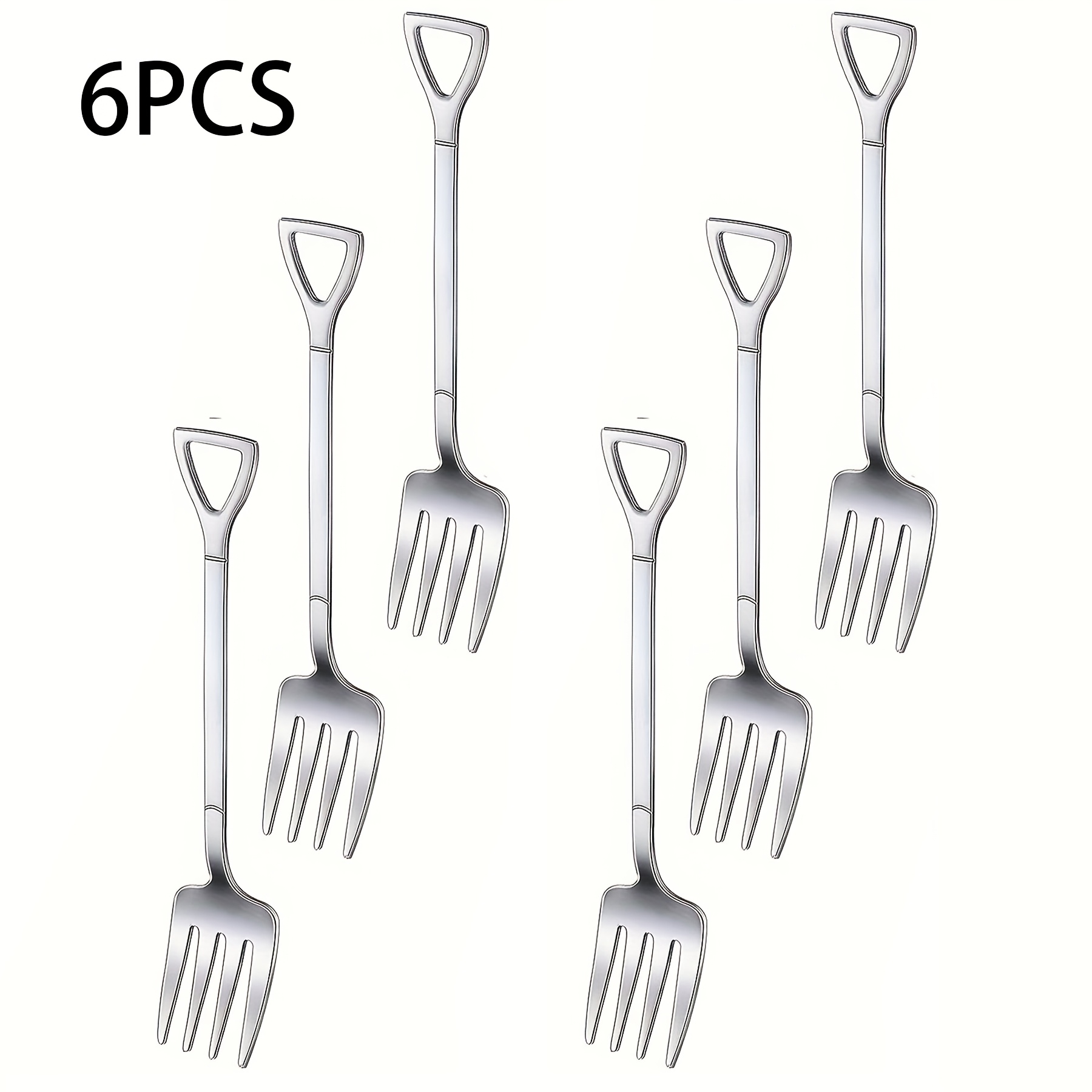 E-shop 3/6/9 Stück Obstgabel/Kuchen Gabel/Dessertgabel, Hochwertiges Edelstahl, Kreatives Form Besteck, Gabel, Familienparty Küchenzubehör,