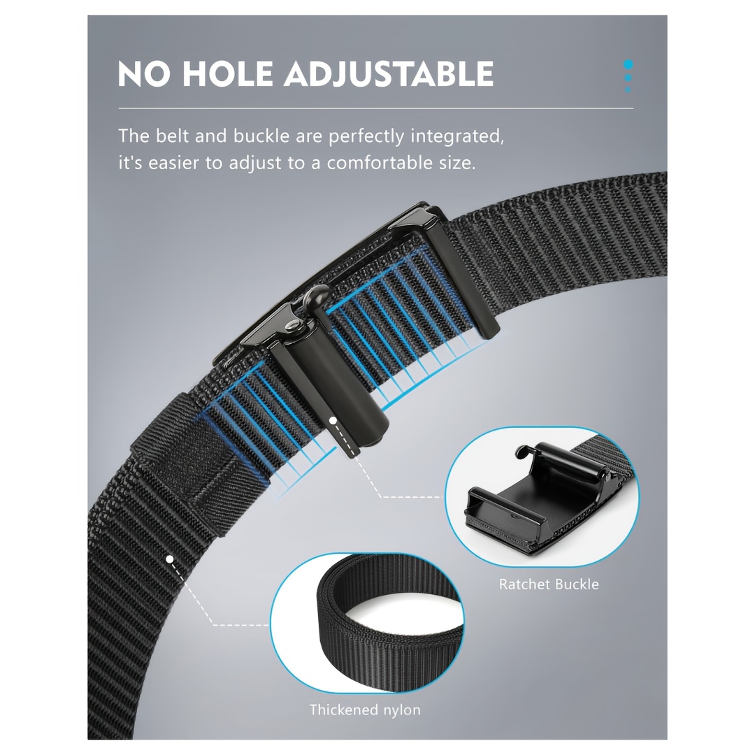 Men's Ratchet Web Belt with Automatic Buckle