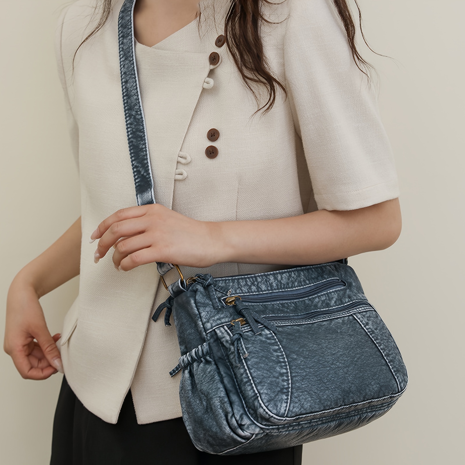 Vintage Crossbody Bags Women Comfortable Hand Feeling Sturdy