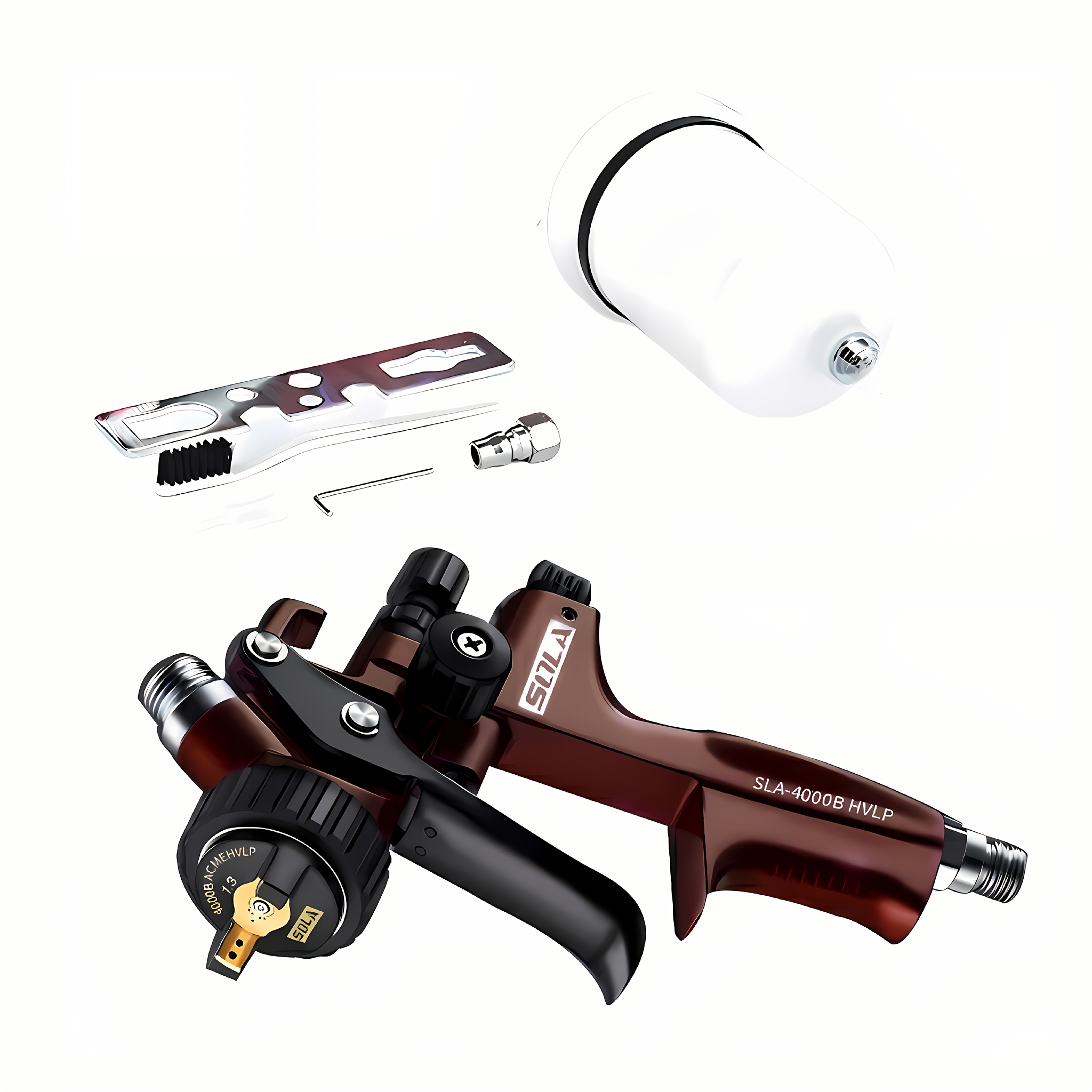 E-shop Automotive Profi Spritzpistole HVLP Spritzpistole 1.3mm Düse Niederdruck Hohe Zerstäubung, Feine Zerstäubung, Gleichmäßige Beschichtung, für