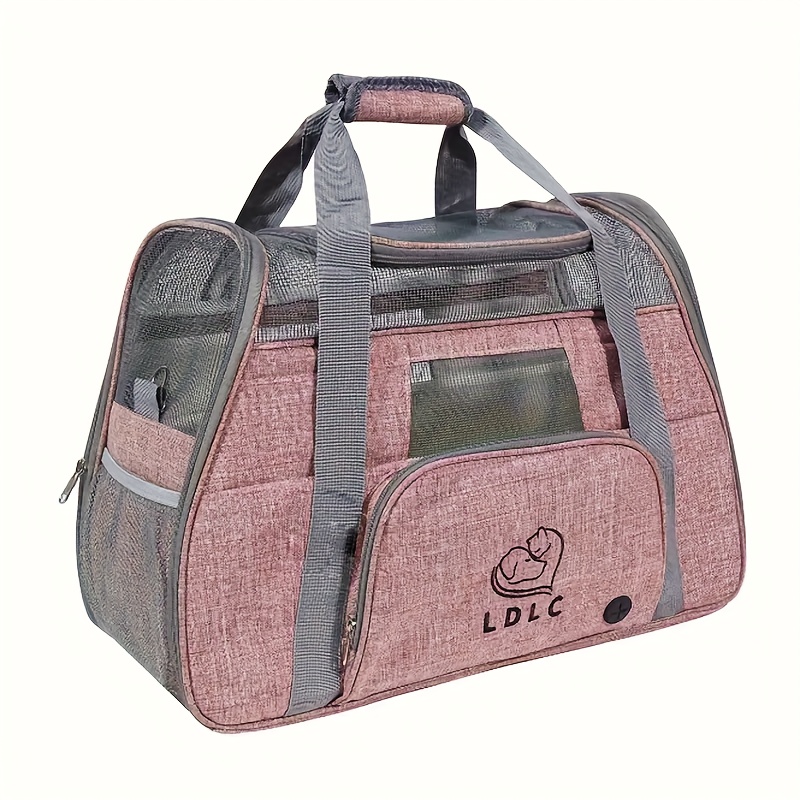 TEMU 2-in-1 Trolley Pet Cat Bag: Cat Carrier With Wheels For Your Furry Friend!
