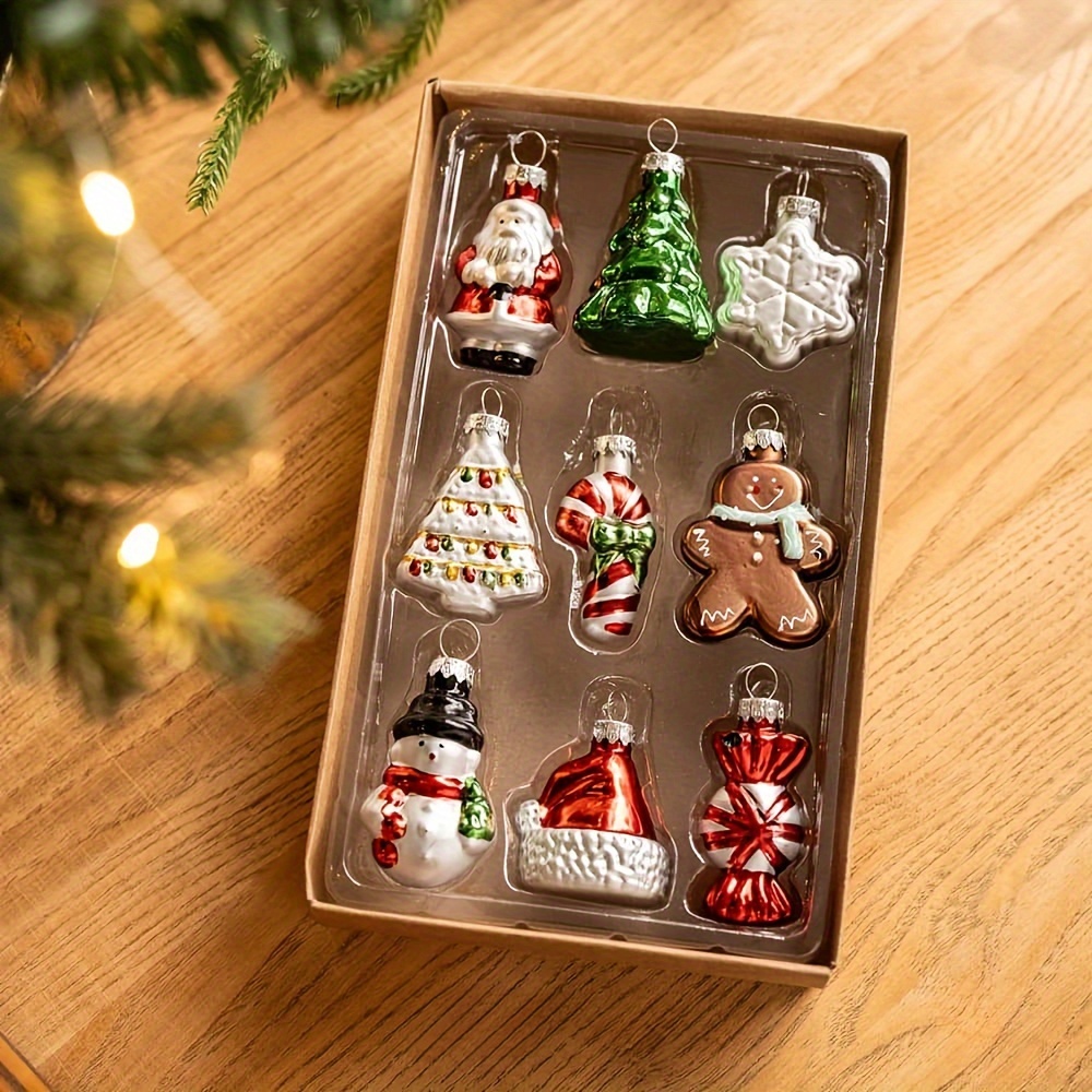 TEMU New Christmas Decorations Glass Old For Man Snowman Mold Ball Christmas Tree Creative Ornaments