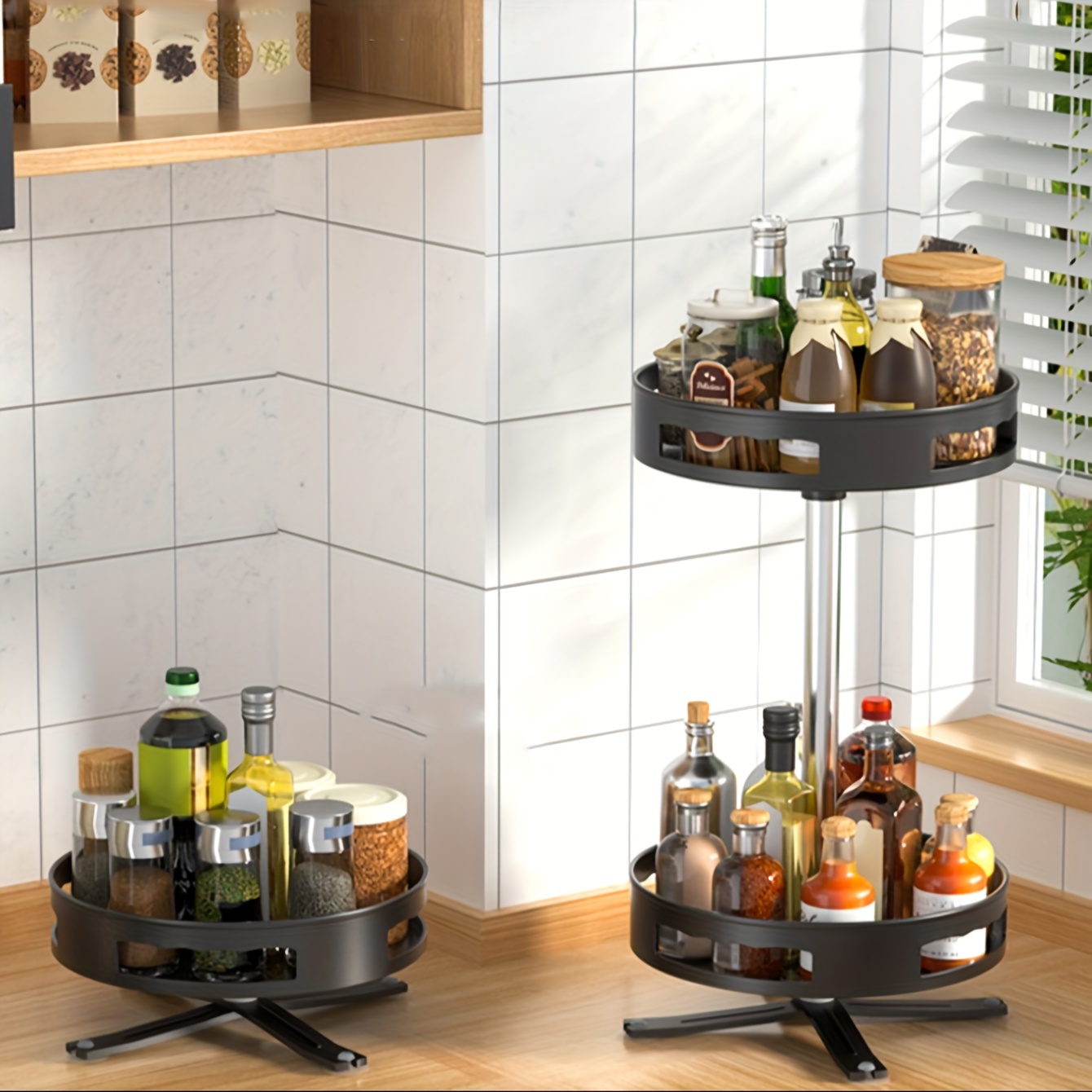 1pc spice rack layer rotatable 360 degree seasoning Temu