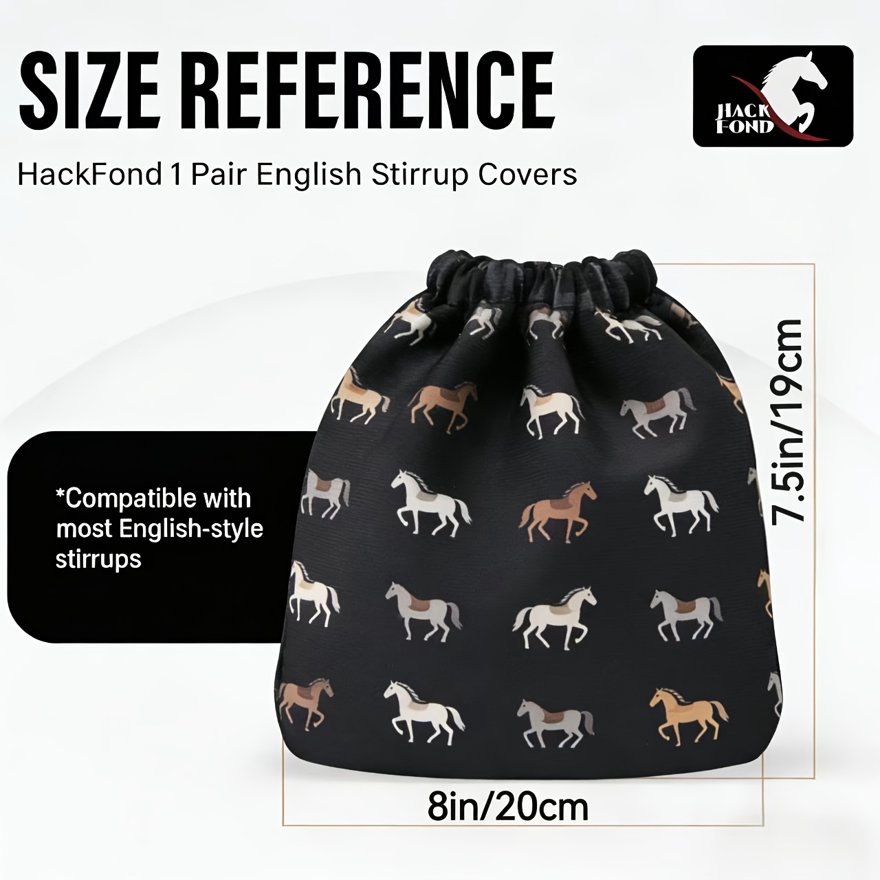 TEMU 1 Set Of British-style Stirrup Covers, Protective Pads, Stirrup Pouches, And Iron Hardware Protectors, Suitable For British-style