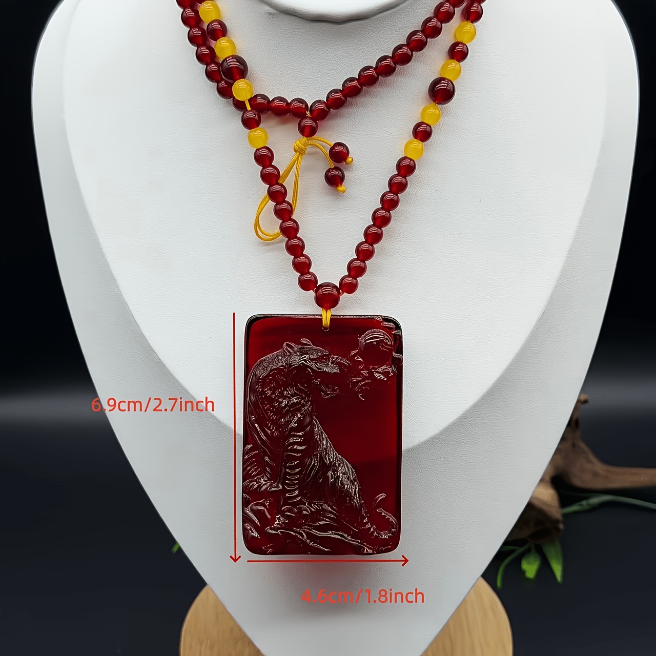 Unisex Tiger Climbing Mountain Pendant Necklace, Fierce Design