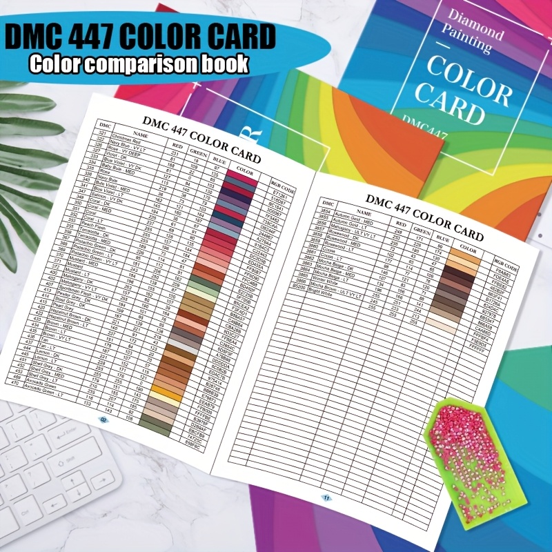 Image of Diamond Painting Color Comparison Book -a4 Diamond Painting Book, 5d Tool Series, Handmade Materials, Hd , 447 Bead Enthusiast Guide, Paper Materials, Gifts For Diamond Painting Enthusiasts