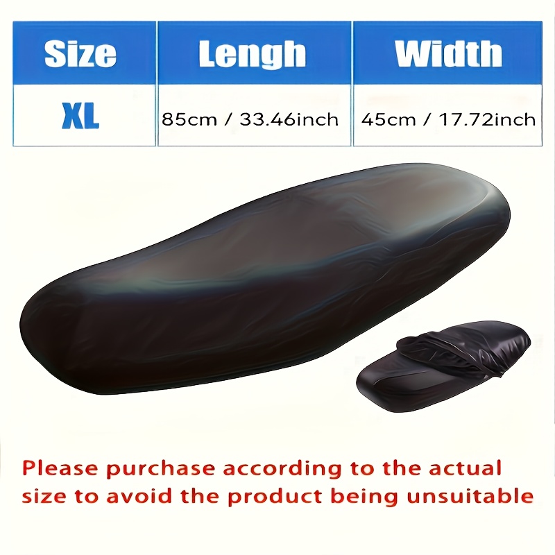 TEMU Motorcycle & Seat Cover - Heavy-duty Pu Leather, Dustproof & Uv-resistant, Design With Non-slip Surface, Compatible With Motorcycles, Scooters,