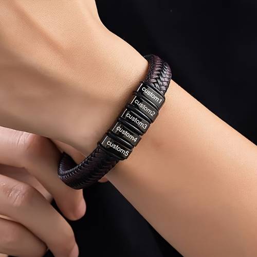 bracelet for women and men customized stainless steel bracelet personalized with 1 5 customs gift for gf or bf dad grandpa uncle husband son valentines day mothers day fathers day gifts