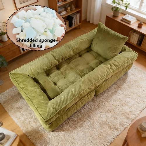 folding sofa bed 1 person chair bed with backrest and pillow space saving single room bedroom apartment gray and orange bean bag chair living room furniture boneless couch for living room