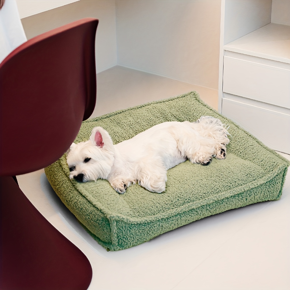 4 season pet bed for small to medium dogs cats washable neck support with removable   plush beige   bed with marble pattern durable lightweight design for   pet bed for dogs   furniture stylish pet accessory comfortable pet furniture Product details 8
