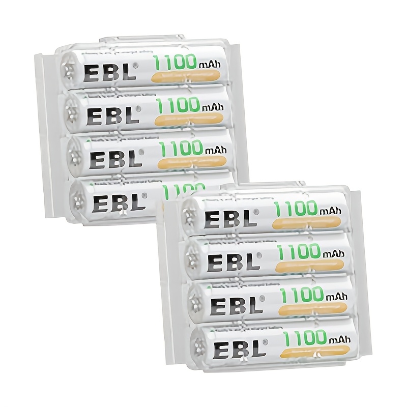 TEMU Ebl (8 Pack) Aaa Batteries Rechargeable Nimh 1100mah