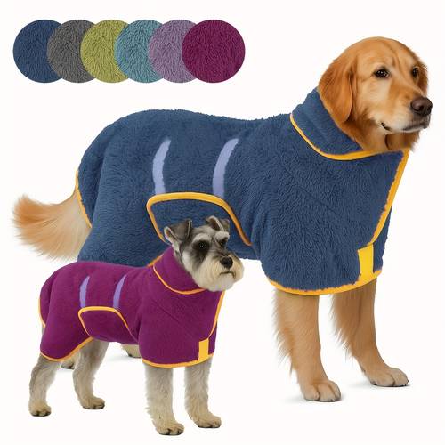 fleece dog sweaters winter warm dog clothes for small medium large dogs fuzzy pet outfit soft pullover doggie sweatshirt puppy cold weather