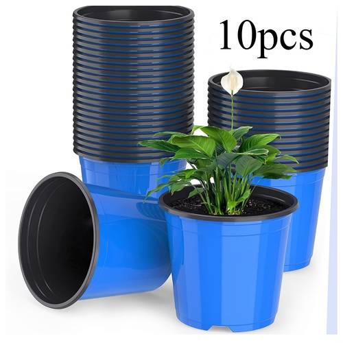 100 uses heavy duty plastic planter outdoor large 5 91 inch round stackable flower pot with heart pattern and vertical lightweight seed starter pot for herbs succulents plants deep purple