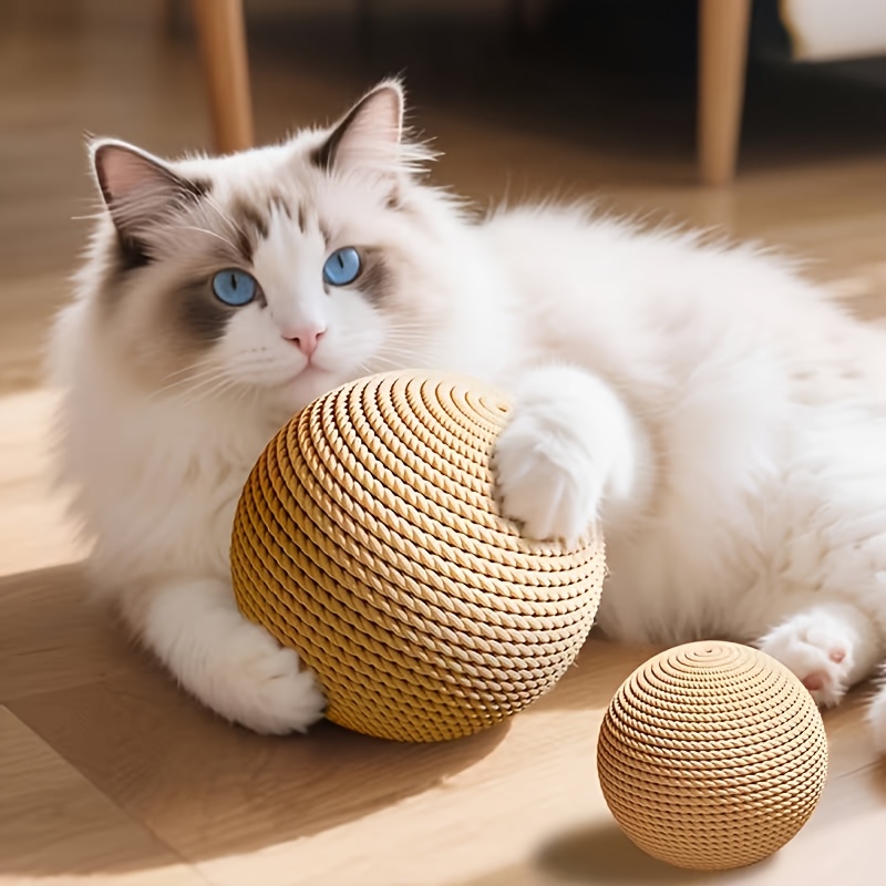 multi   balls   bite resistant and wear resistant with sound no battery required pet supplies for indoor and outdoor holiday play suitable for   sizes of cats super large self entertainment and stress relief toy