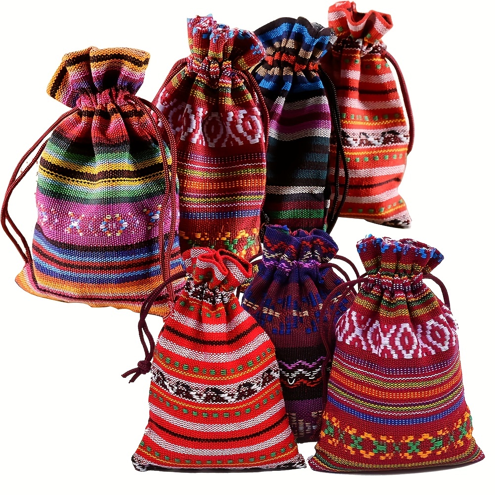 

10pcs, Mini Drawstring Gift Bags 3.9x5.46in, Cotton Linen Muslin Bags Taco Llama Cactus, Mexican Theme Carnival Party Decoration Wedding Party Multifunctional, Cinco De Mayo