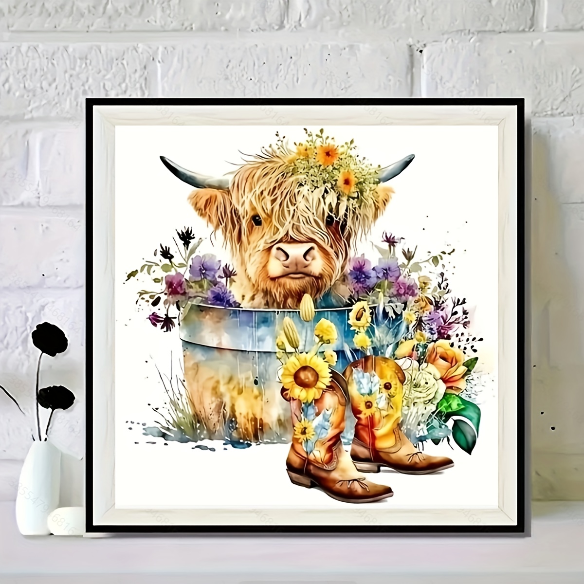 1pc 7 9x7 9inch 5d diy diamond painting bonsai yak flower - Temu