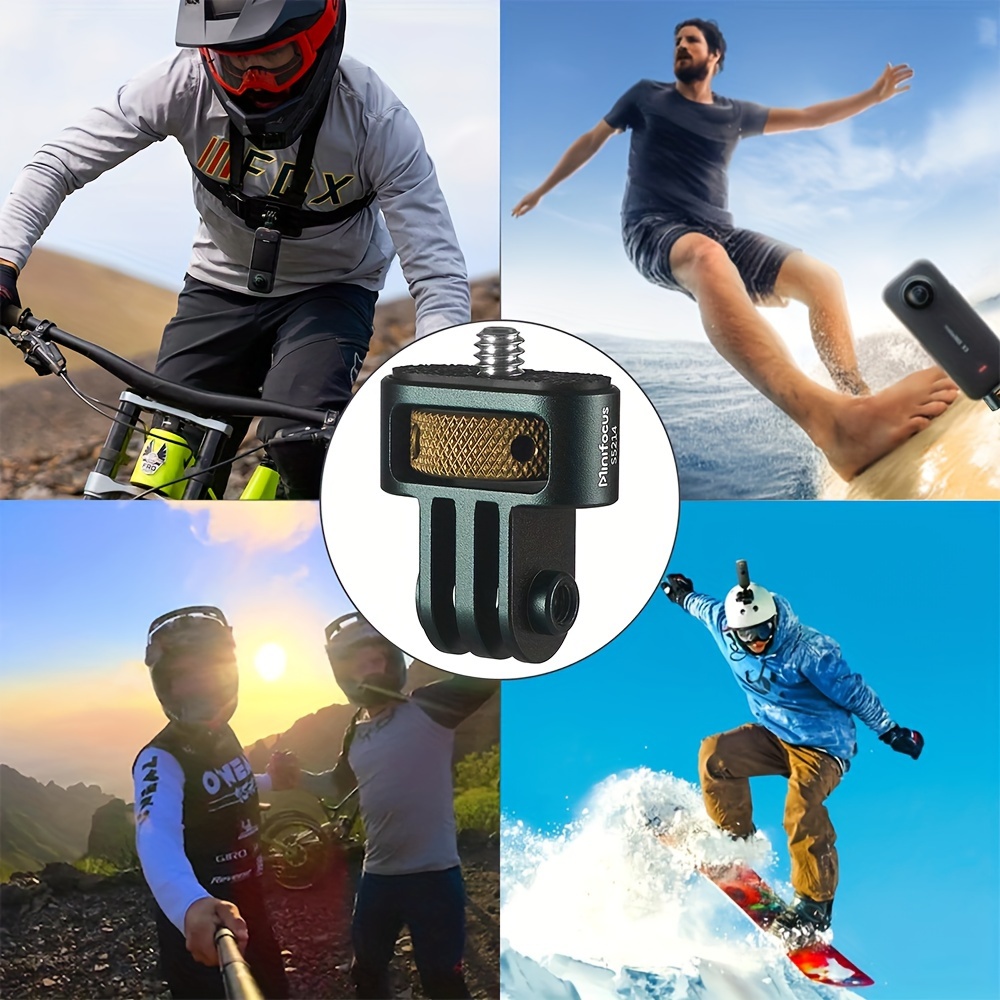 aluminum cnc 1   adapter for gopro hero 12 11 10 9 8  360 x4 x3     and more standard 1 4 accessories details 7